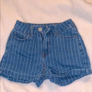 High-Rise Shortie Denim Shorts